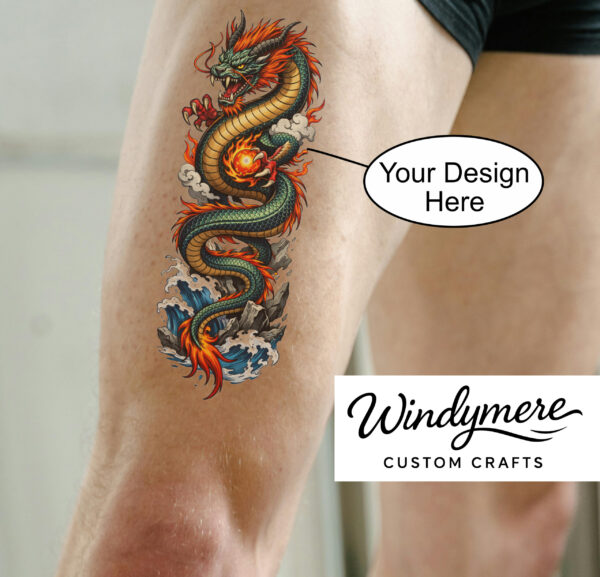 Dragon tattoo in use Temporary Tattoo