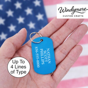 Custom Laser-Etched Anodized Aluminum Dog Tag