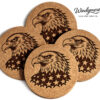 Coasters Custom Laser-Engraved Cork Coaster - 4"