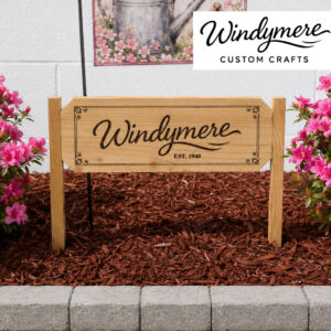 Custom Cedar Lawn & Garden Estate Sign