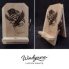 Images for Web Custom Laser-Engraved Cedar Cell Phone / Tablet Charging Display Stand