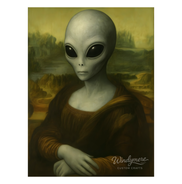 Framed Print Monalien_Lisalien_for_web2 Framed Print: Mona Lisalien, Alien Classics Collection